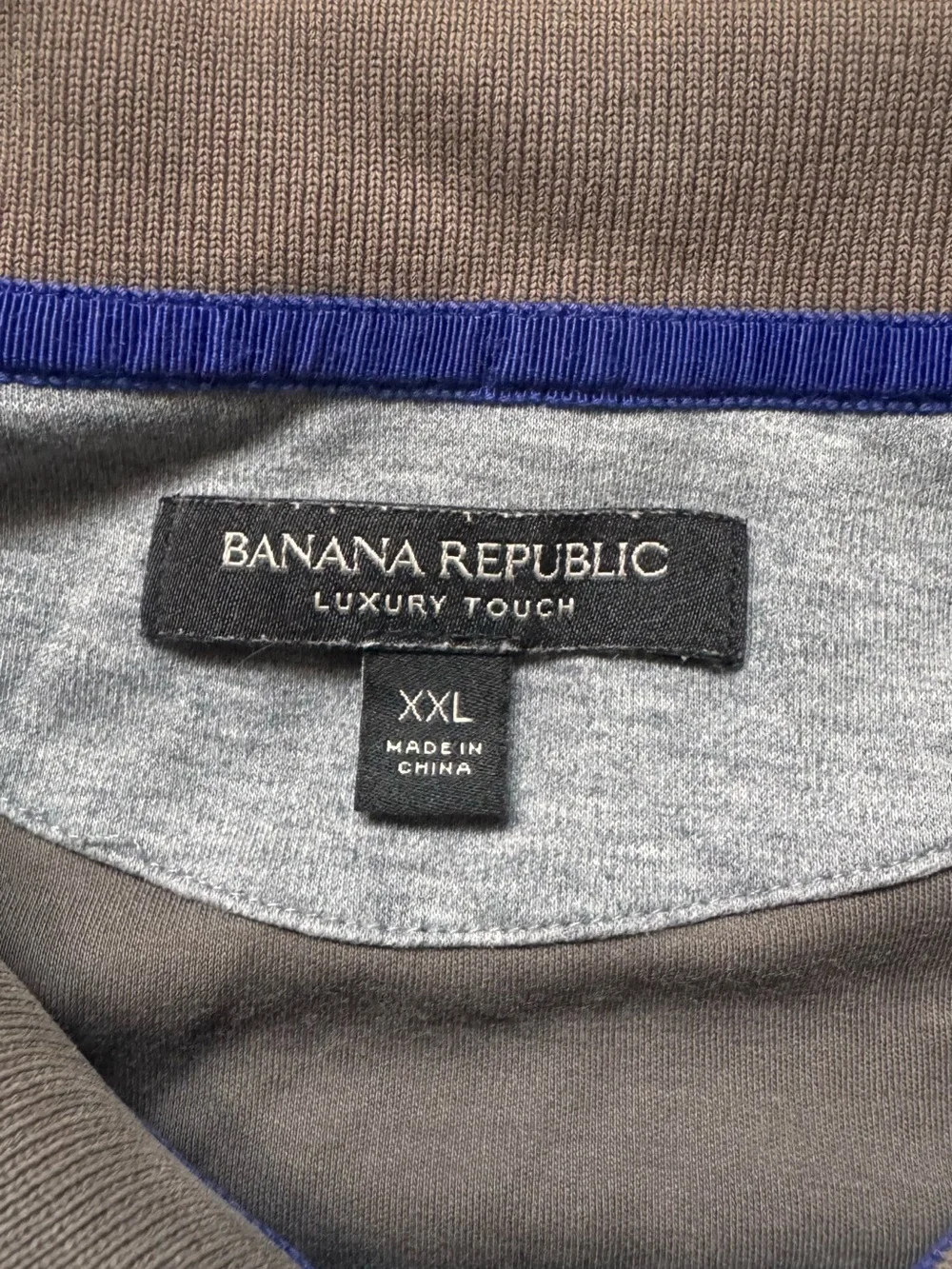 Banana Republic Men’s Gray Luxury Touch Polo Shirt